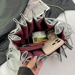 Stylish Ruched Shell Crossbody Bag for Women