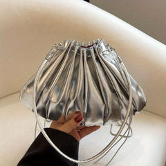 Stylish Ruched Shell Crossbody Bag for Women