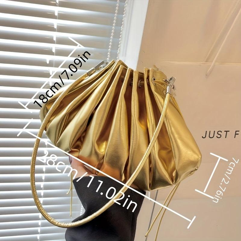 Stylish Ruched Shell Crossbody Bag for Women