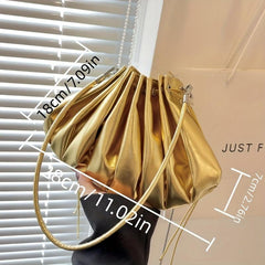 Stylish Ruched Shell Crossbody Bag for Women