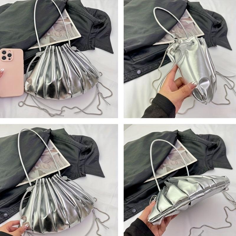 Stylish Ruched Shell Crossbody Bag for Women