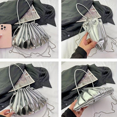 Stylish Ruched Shell Crossbody Bag for Women