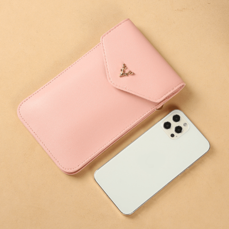 Mini PU Leather Crossbody Bag for Touch Screen Cell Phone