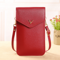 Mini PU Leather Crossbody Bag for Touch Screen Cell Phone
