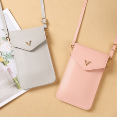 Mini PU Leather Crossbody Bag for Touch Screen Cell Phone