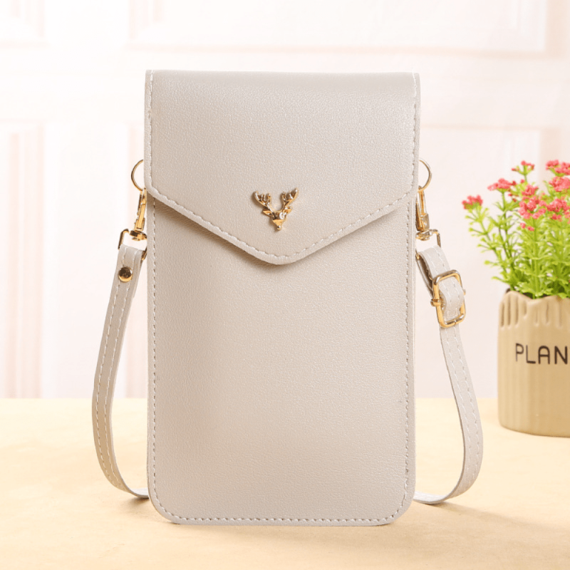 Mini PU Leather Crossbody Bag for Touch Screen Cell Phone