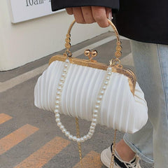 Pearl Decor Crossbody Clutch Bag Wedding Handbag