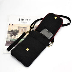 Phoenix Embroidered Mini Canvas Crossbody Bag for Women