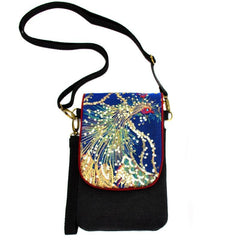 Phoenix Embroidered Mini Canvas Crossbody Bag for Women
