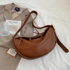 Large Capacity Travel Crossbody Bag Solid Hobo Bag