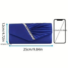 Rhinestone Evening Clutch Crossbody Bag Classic Purse For Party