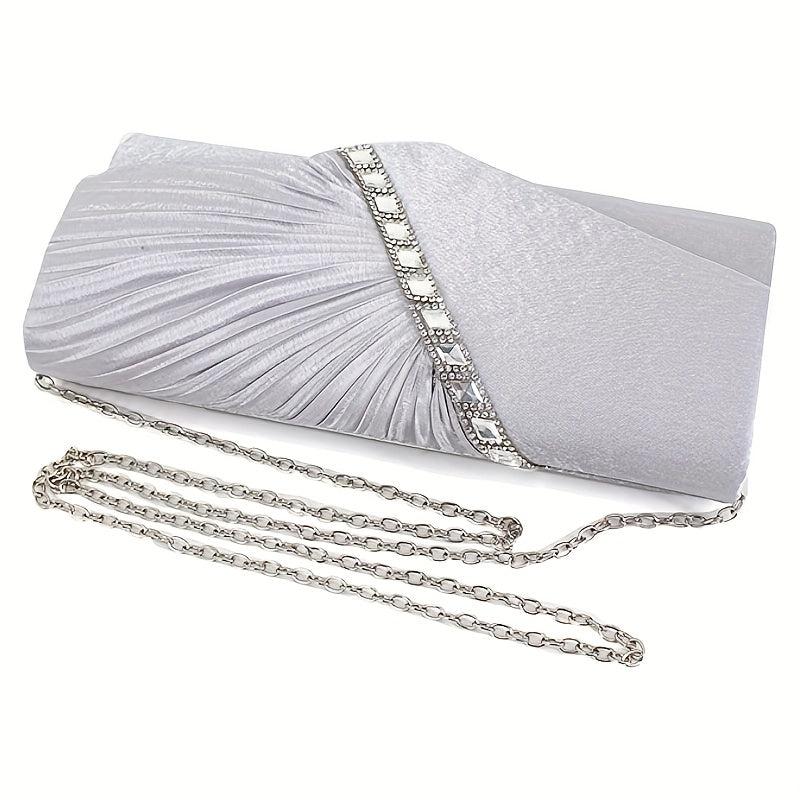 Rhinestone Evening Clutch Crossbody Bag Classic Purse For Party