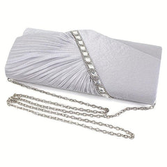 Rhinestone Evening Clutch Crossbody Bag Classic Purse For Party