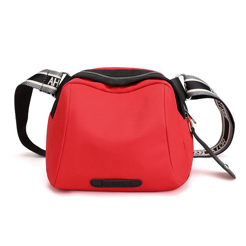 Casual Crossbody Bag with Zipper & Wide Strap