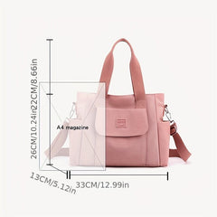 Casual Minimalist Crossbody Bag Solid Satchel Bag Large Capacity