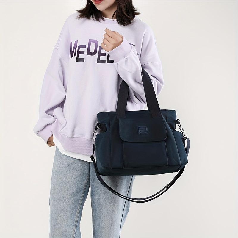 Casual Minimalist Crossbody Bag Solid Satchel Bag Large Capacity