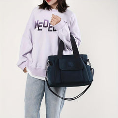 Casual Minimalist Crossbody Bag Solid Satchel Bag Large Capacity