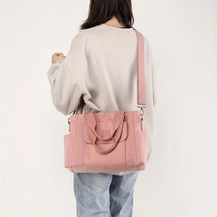 Casual Minimalist Crossbody Bag Solid Satchel Bag Large Capacity