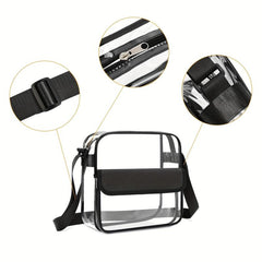 Clear Waterproof Crossbody Bag PVC Casual Purse Beach Shopping Bag