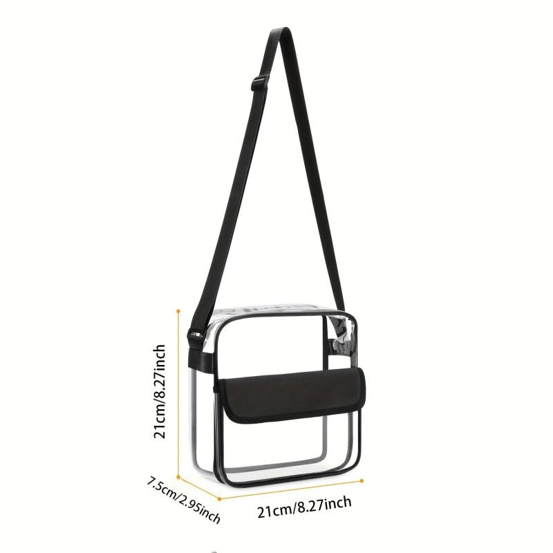 Clear Waterproof Crossbody Bag PVC Casual Purse Beach Shopping Bag