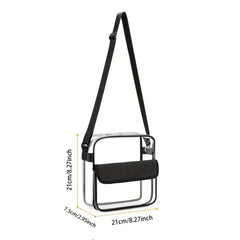 Clear Waterproof Crossbody Bag PVC Casual Purse Beach Shopping Bag