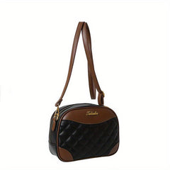 Argyle Quilted Crossbody Bag Contrast Shoulder Bag Pocket Purse