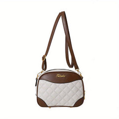 Argyle Quilted Crossbody Bag Contrast Shoulder Bag Pocket Purse
