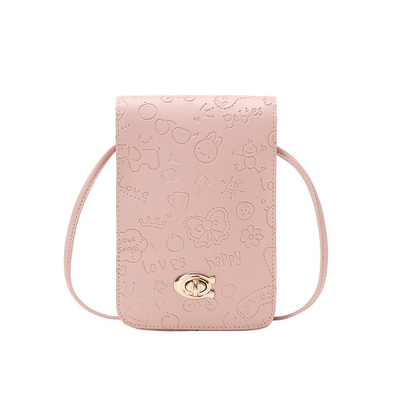 Textured PU Leather Crossbody Bag with Flap, Versatile Shoulder Bag