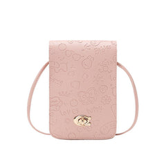 Textured PU Leather Crossbody Bag with Flap, Versatile Shoulder Bag