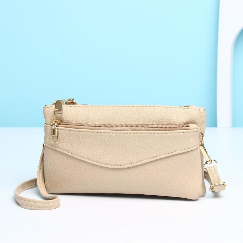 Square Shoulder Bag Crossbody Clutch Phone Purse Women's Solid Layer