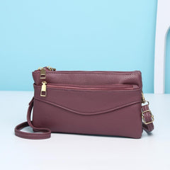 Square Shoulder Bag Crossbody Clutch Phone Purse Women's Solid Layer