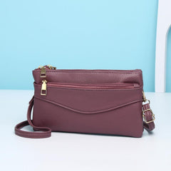 Square Shoulder Bag Crossbody Clutch Phone Purse Women's Solid Layer