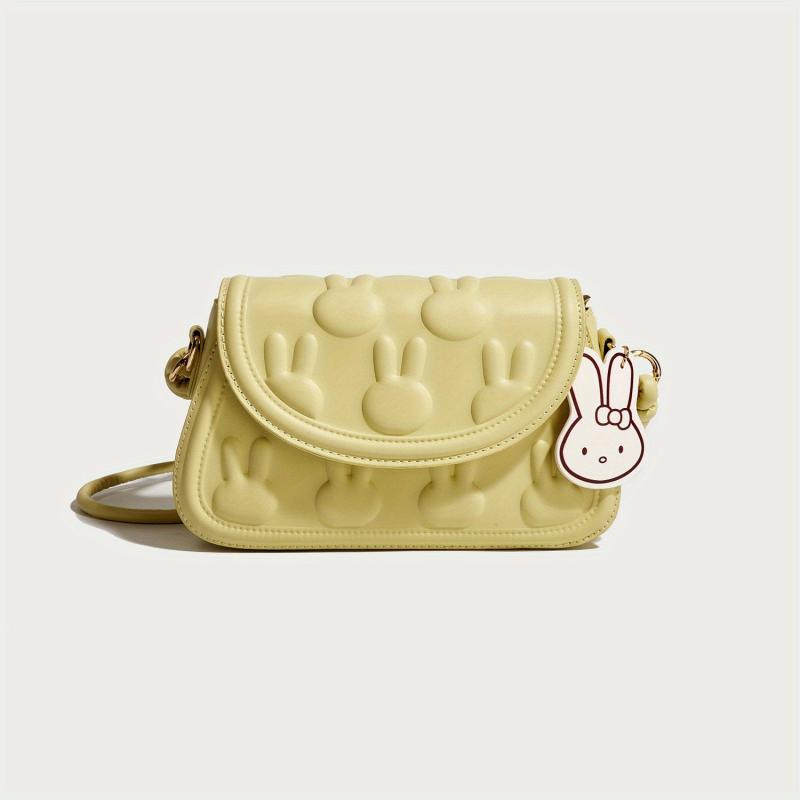Cartoon Bunny Shoulder Bag Colorblok Crossbody Bag