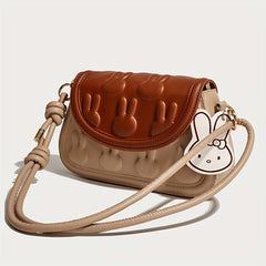Cartoon Bunny Shoulder Bag Colorblok Crossbody Bag