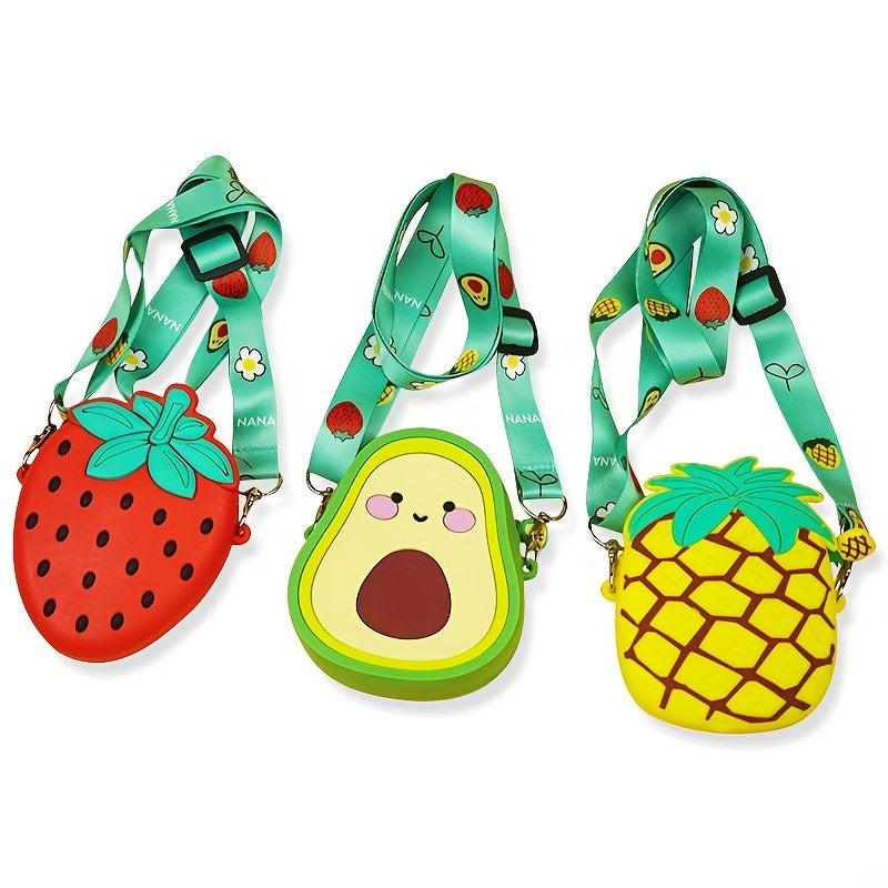 Cartoon Strawberry Crossbody Bag Coin Purse