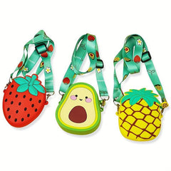 Cartoon Strawberry Crossbody Bag Coin Purse