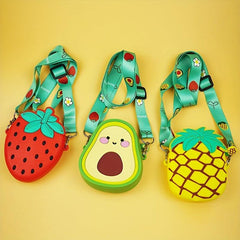 Cartoon Strawberry Crossbody Bag Coin Purse