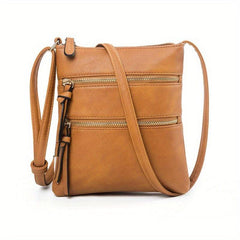 Retro Crossbody Bag Vegan Leather Square Shoulder Purse