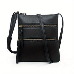 Retro Crossbody Bag Vegan Leather Square Shoulder Purse