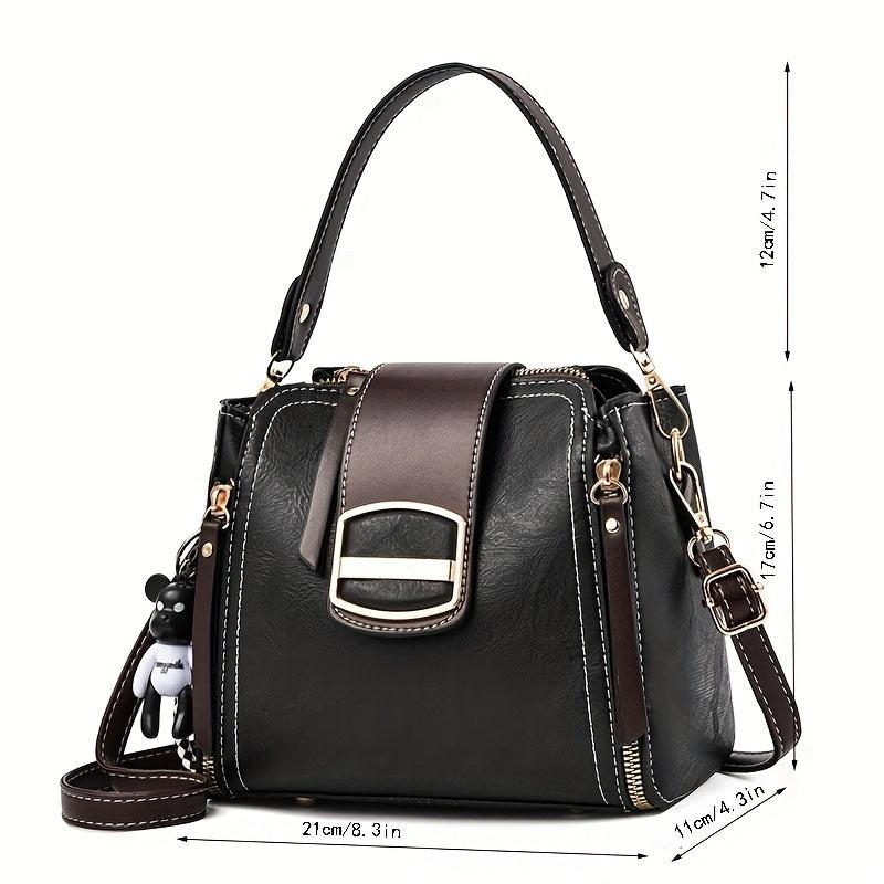Mini Retro Crossbody Bag Versatile Bucket Bag Women's Messenger Handbag