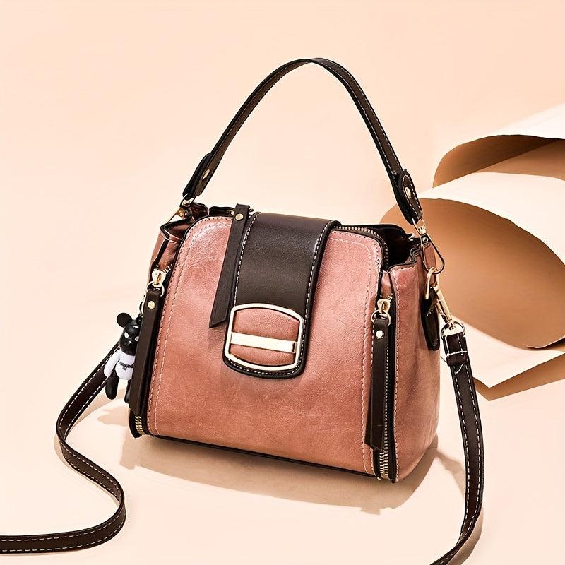 Mini Retro Crossbody Bag Versatile Bucket Bag Women's Messenger Handbag