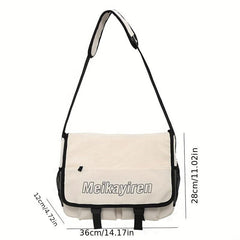 Casual Large Capacity Messenger Bag All Match Crossbody Bag