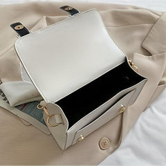 Cat Embroidery Crossbody Bag Contrast Messenger Bag