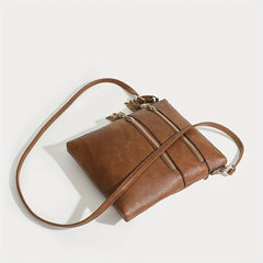 Vintage Tassel Crossbody Bag Square Purse Zipper Shoulder Bag