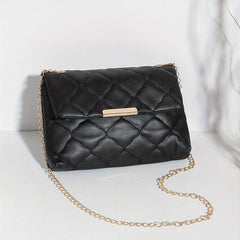 Argyle Quilted Crossbody Bag Chain Shoulder Bag Small Flap Square Purse