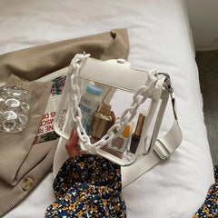 Mini Clear Crossbody Bag Acrylic Chain Jelly Bag