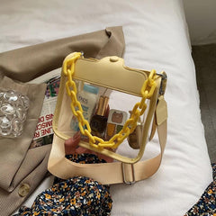 Mini Clear Crossbody Bag Acrylic Chain Jelly Bag
