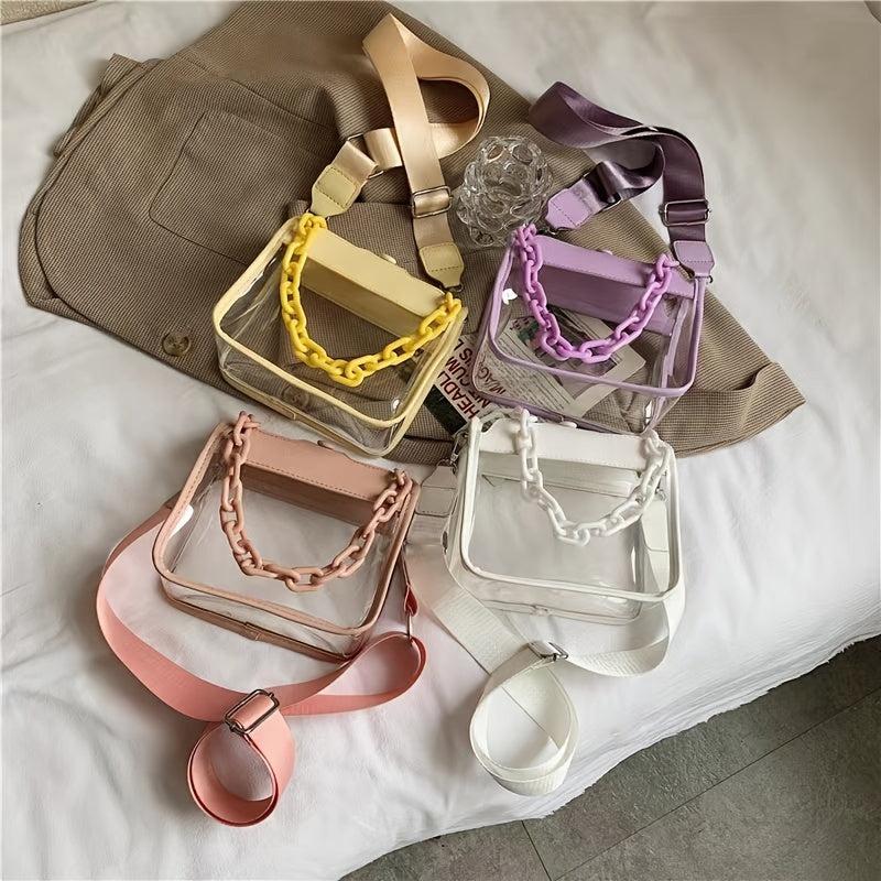 Mini Clear Crossbody Bag Acrylic Chain Jelly Bag