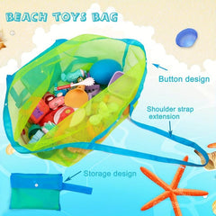 Large Capacity Mesh Beach Bag Foldable Grocery Travel Outdoor Storage Bag