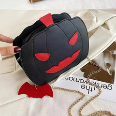 Halloween Pumpkin Devil Crossbody Bag Glitter Ghost Novelty Trick Or Treat Purse